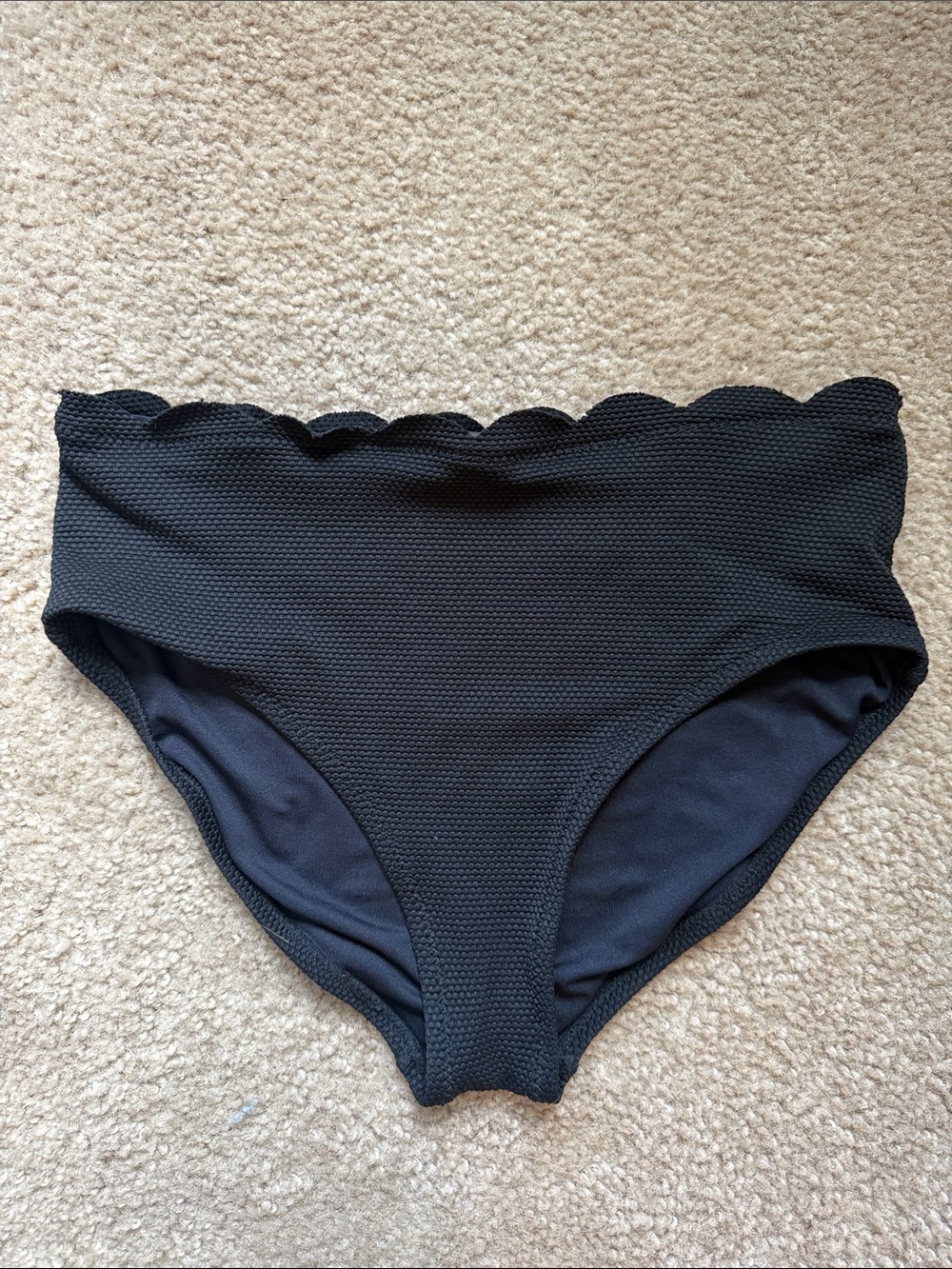 Old Navy Black Girls' Scallop High-Waist Swim Bottom
